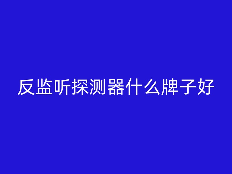 反监听探测器什么牌子好